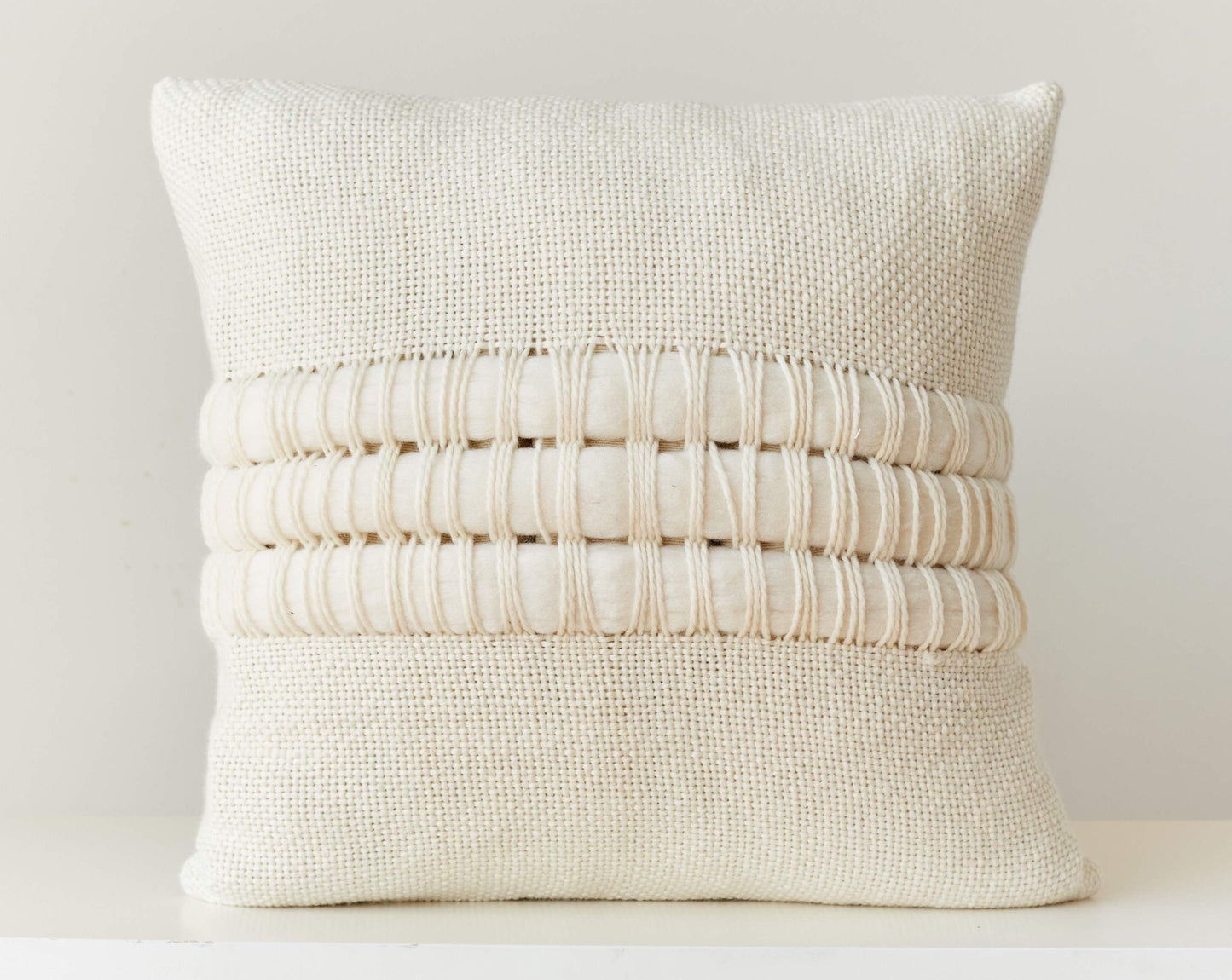 CUSTOM ORDER Luxury Pillow Cover Textured in Merino Wool Lua 35x35 cms