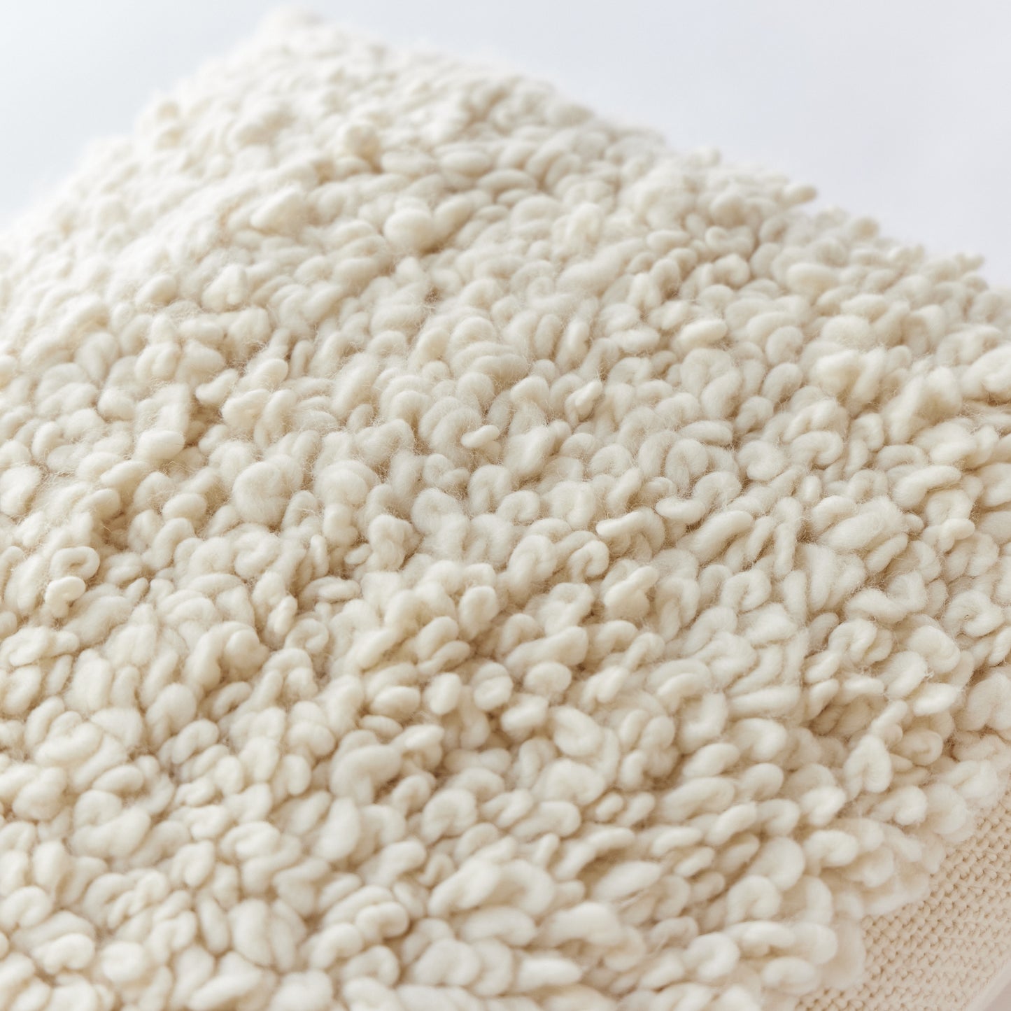 Loops Pillow Cover in Fluffy Wool Woven design Mosaico