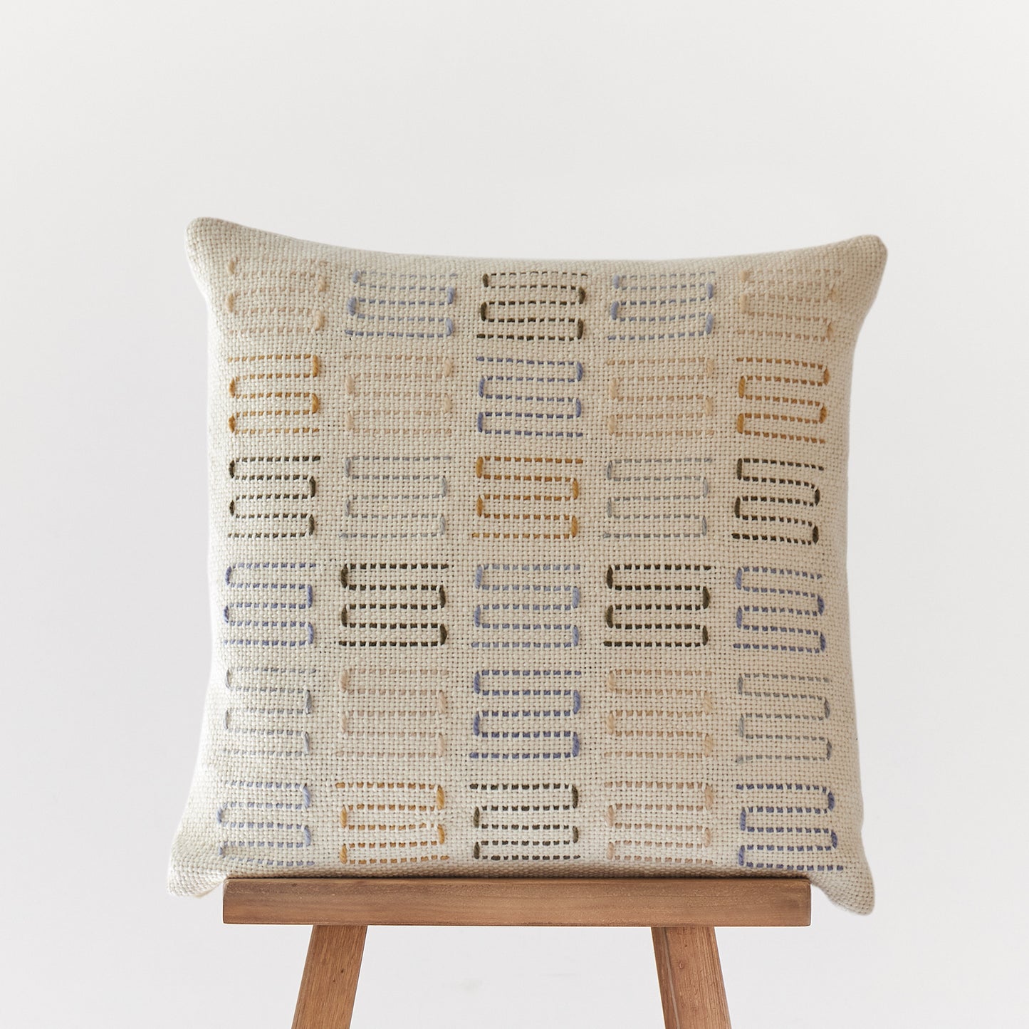 LILA Handwoven Merino Wool Embroidered Cushion Cover