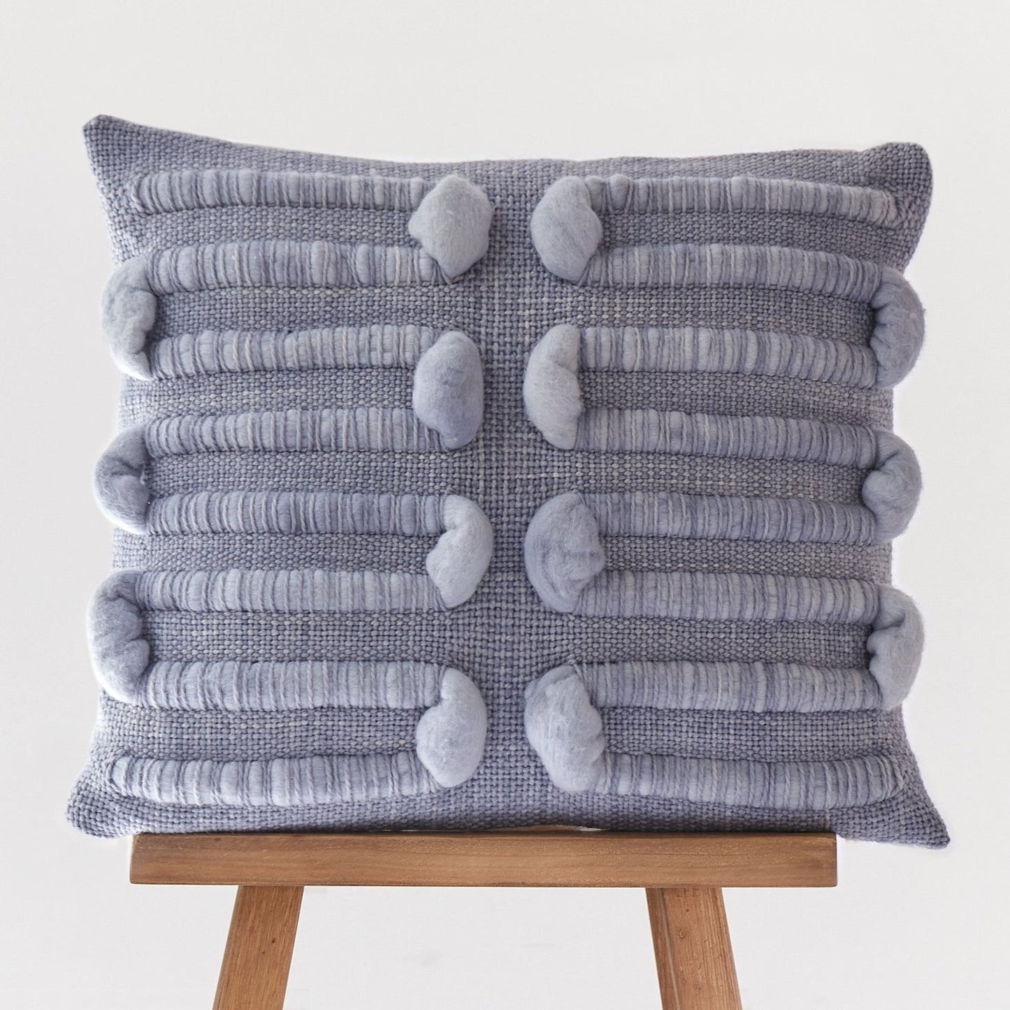 Organic Chunky Wool Geometric Pillow Cover