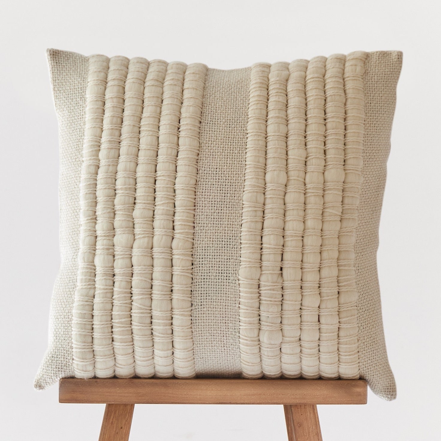 Chunky Cushion Cover Off White AIRE Texturable