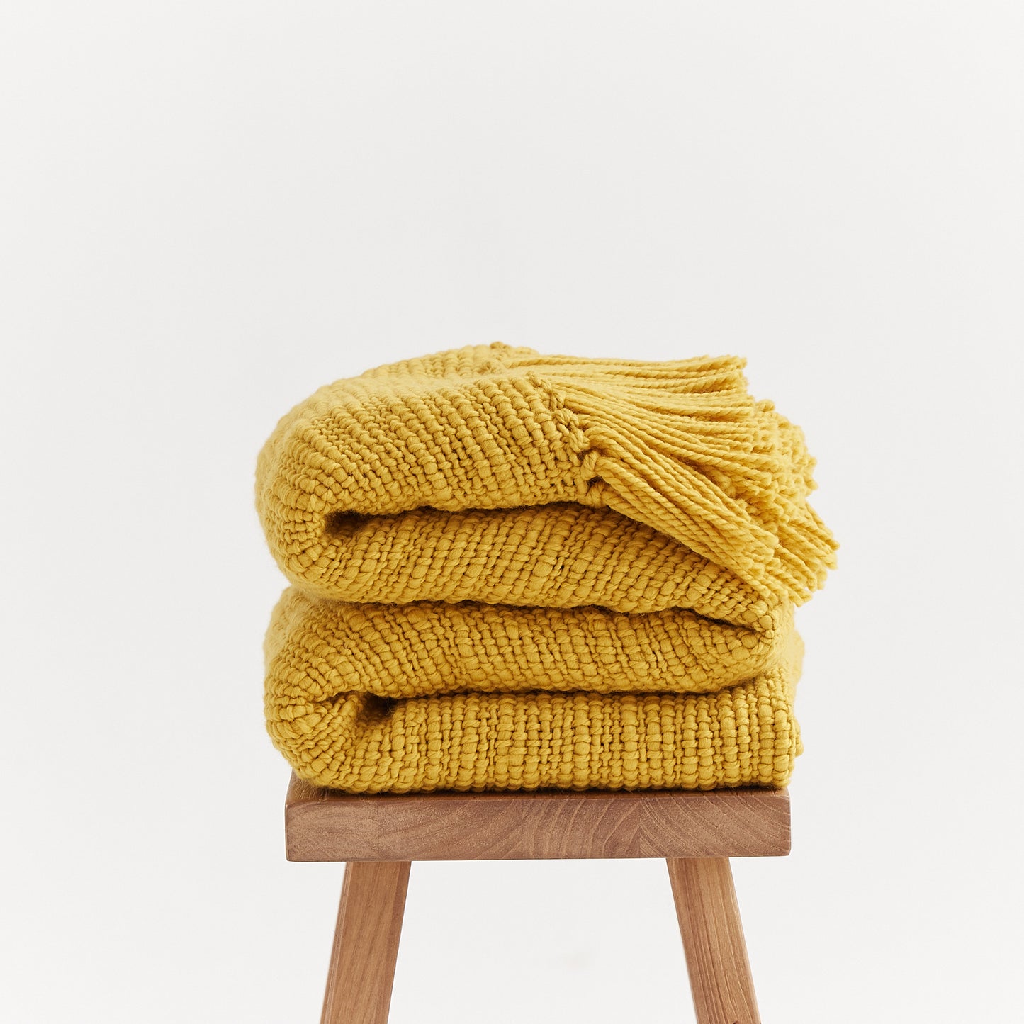 Organic Hand-Woven Merino Wool Blanket - Cozy up in Style with this Chunky Honeycomb Throw Blanket