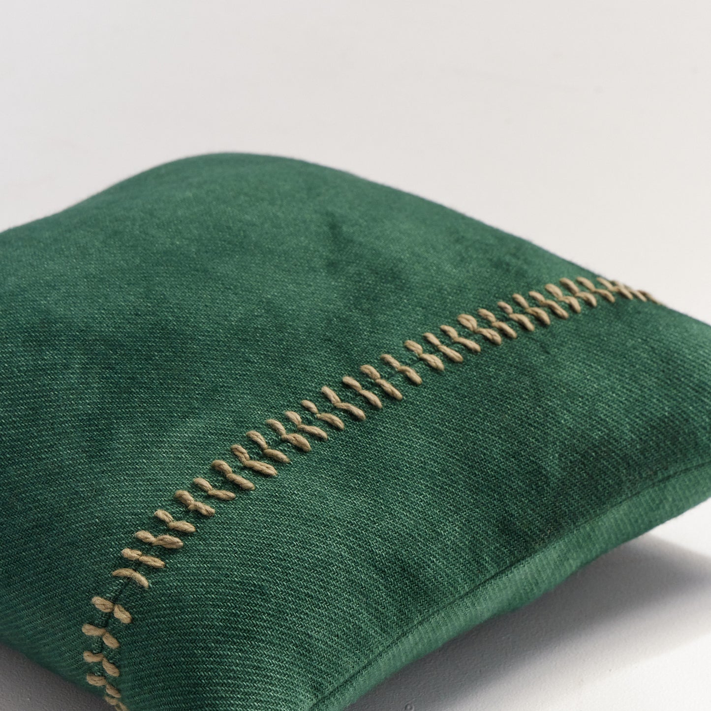 Hand-Dyed Wool Embroidered Pillow Cover - Sofia Collection
