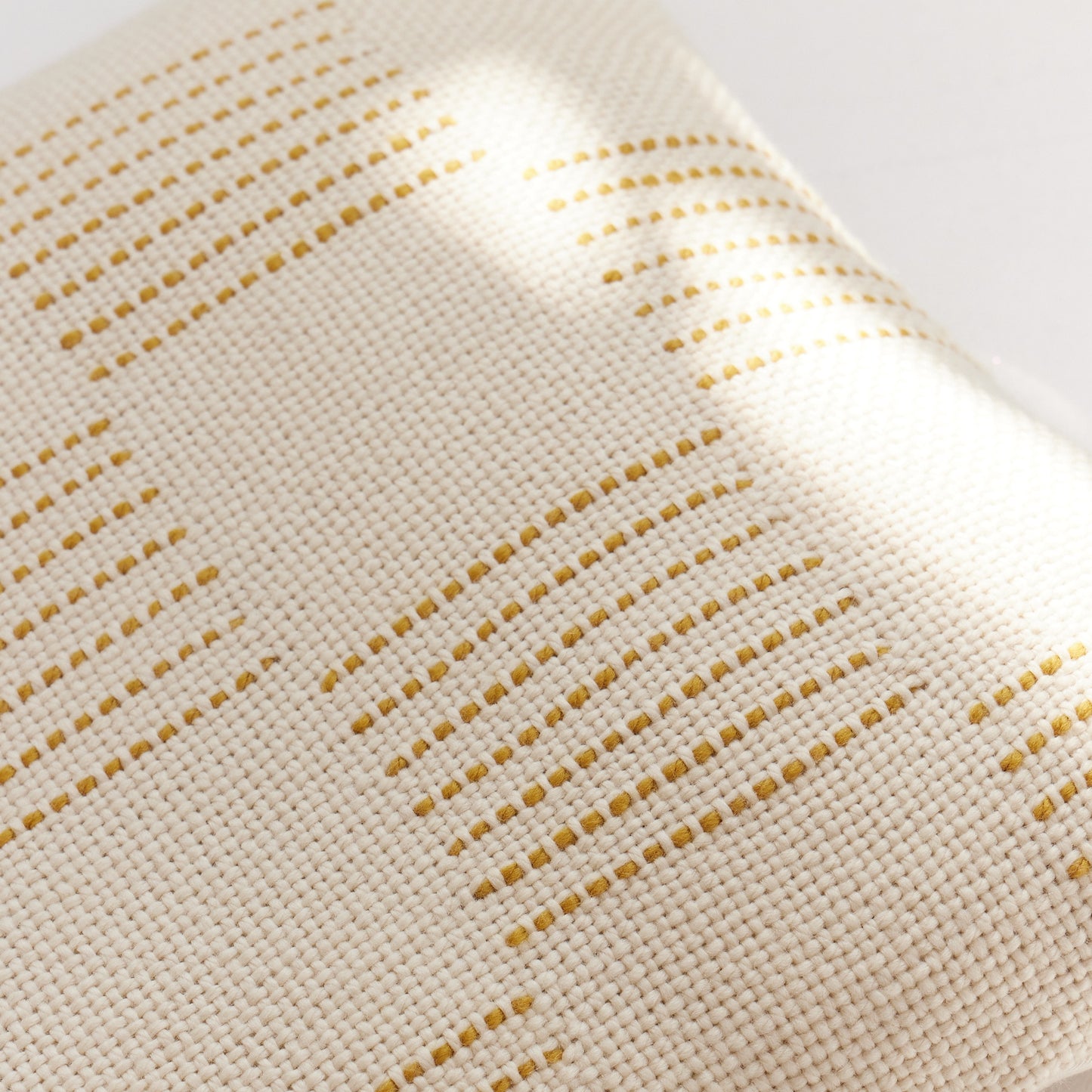 Golden Square: Handwoven Merino Wool Cushion Cover