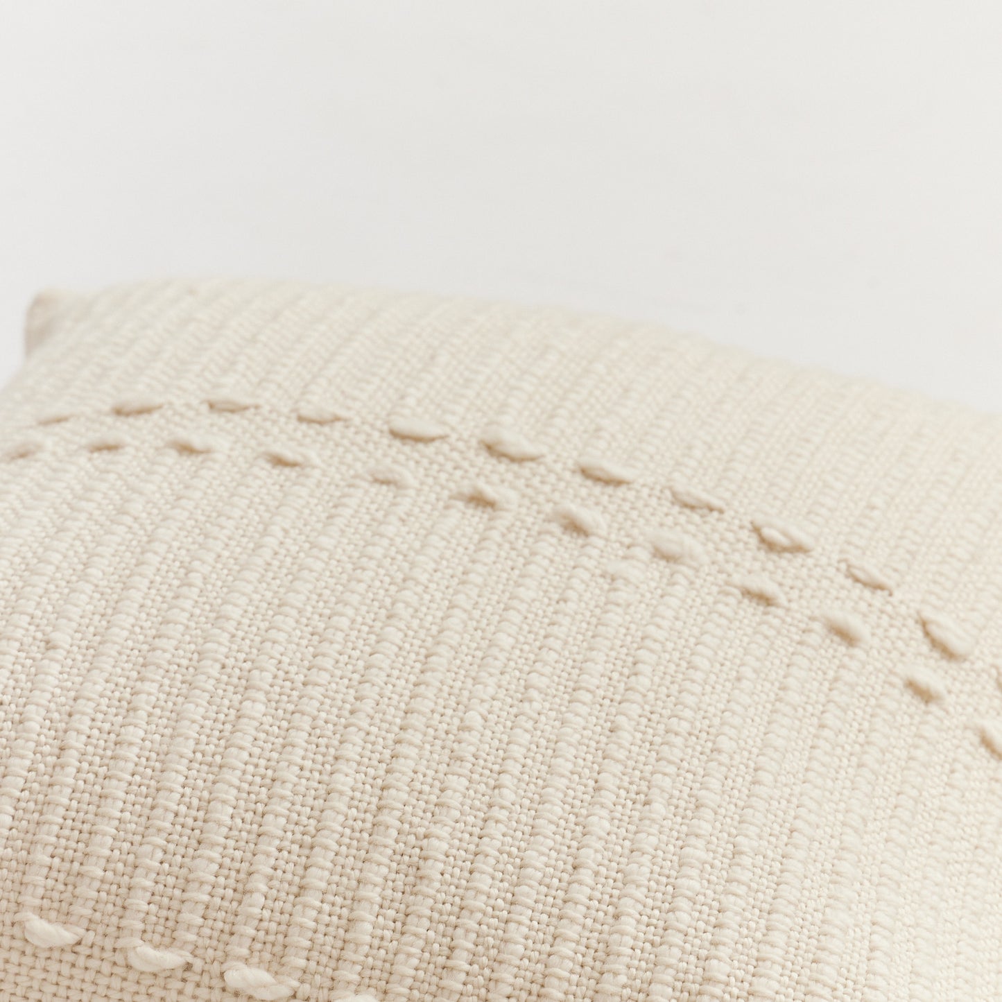 Julia Merino Wool Cushion Cover - Handwoven Ecru Pillow Cover