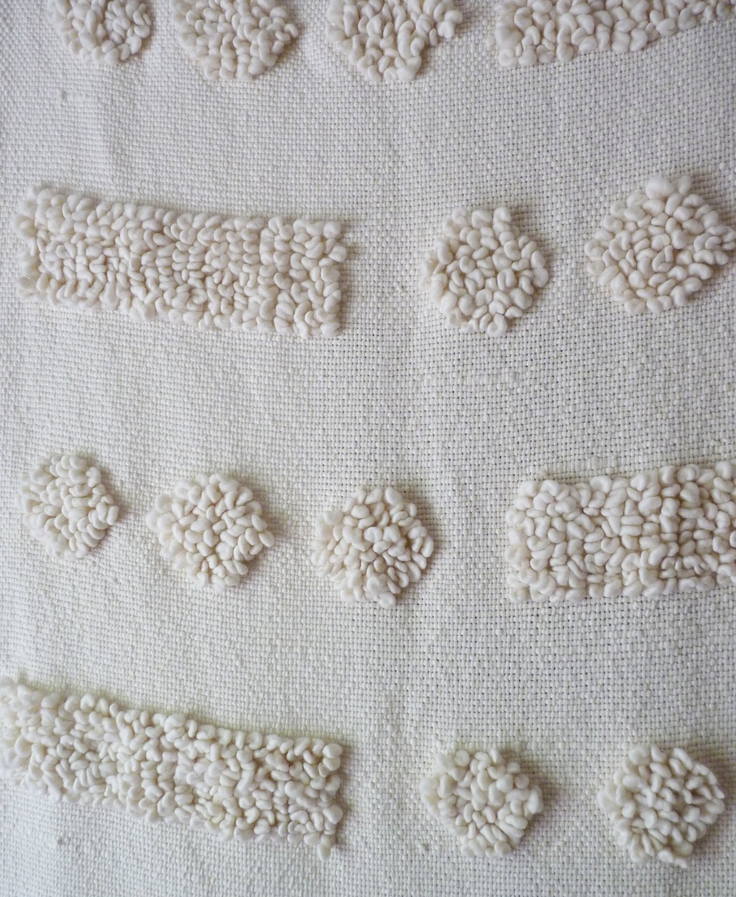 Chunky Throw Blanket Moroccan style 3D in Ivory Punto 37x75