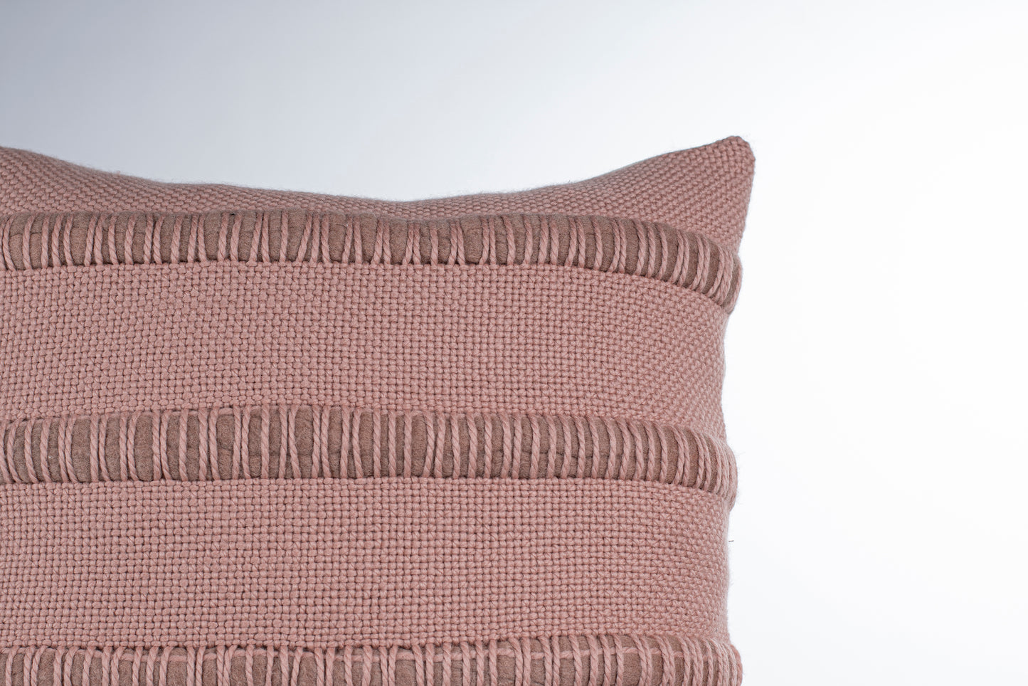 Cushion Cover Hand Weaving in Dusty Rose Lara 19x19