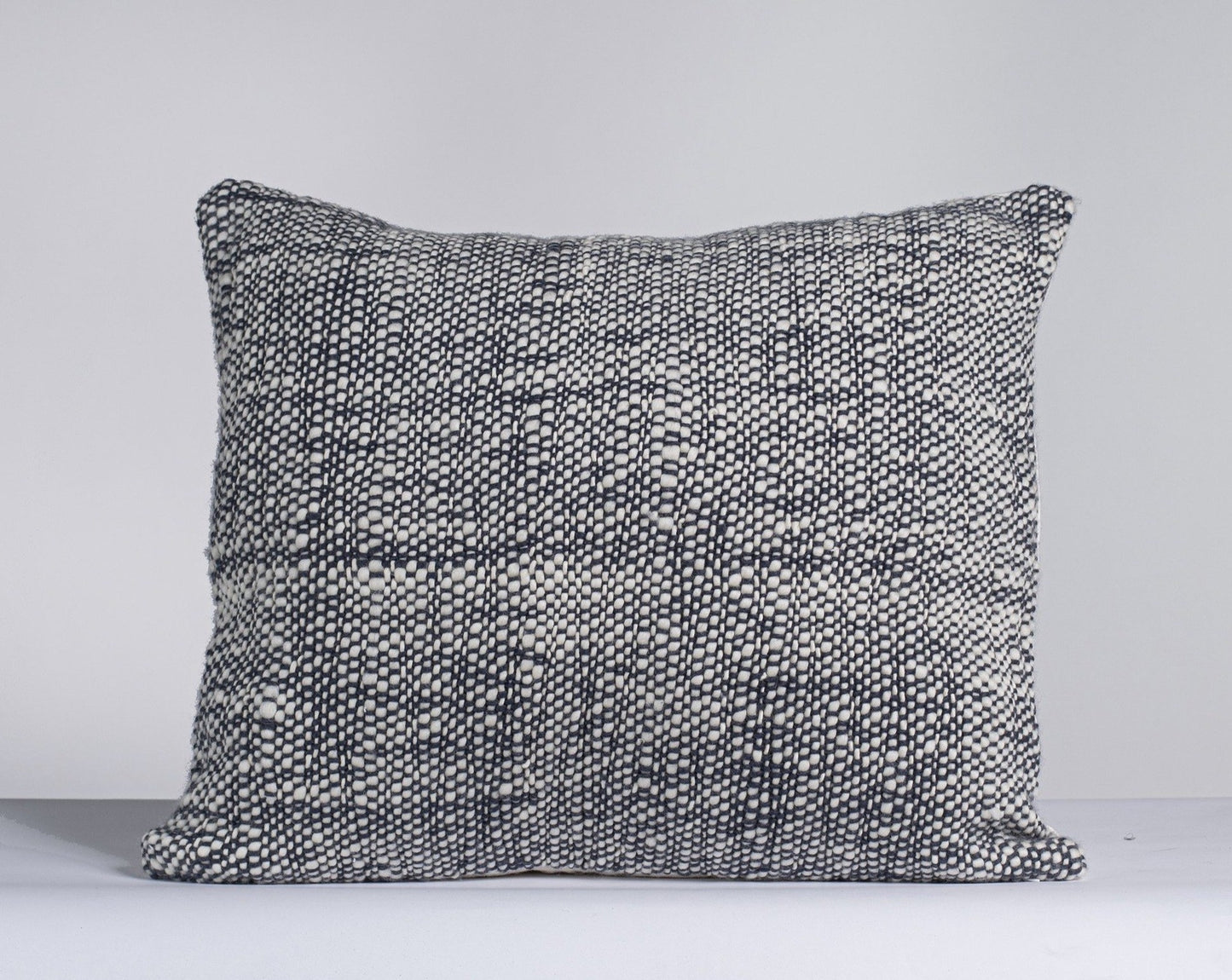Flame Pillow Cover in Chunky Ivory & Grey Merino Wool 17x20
