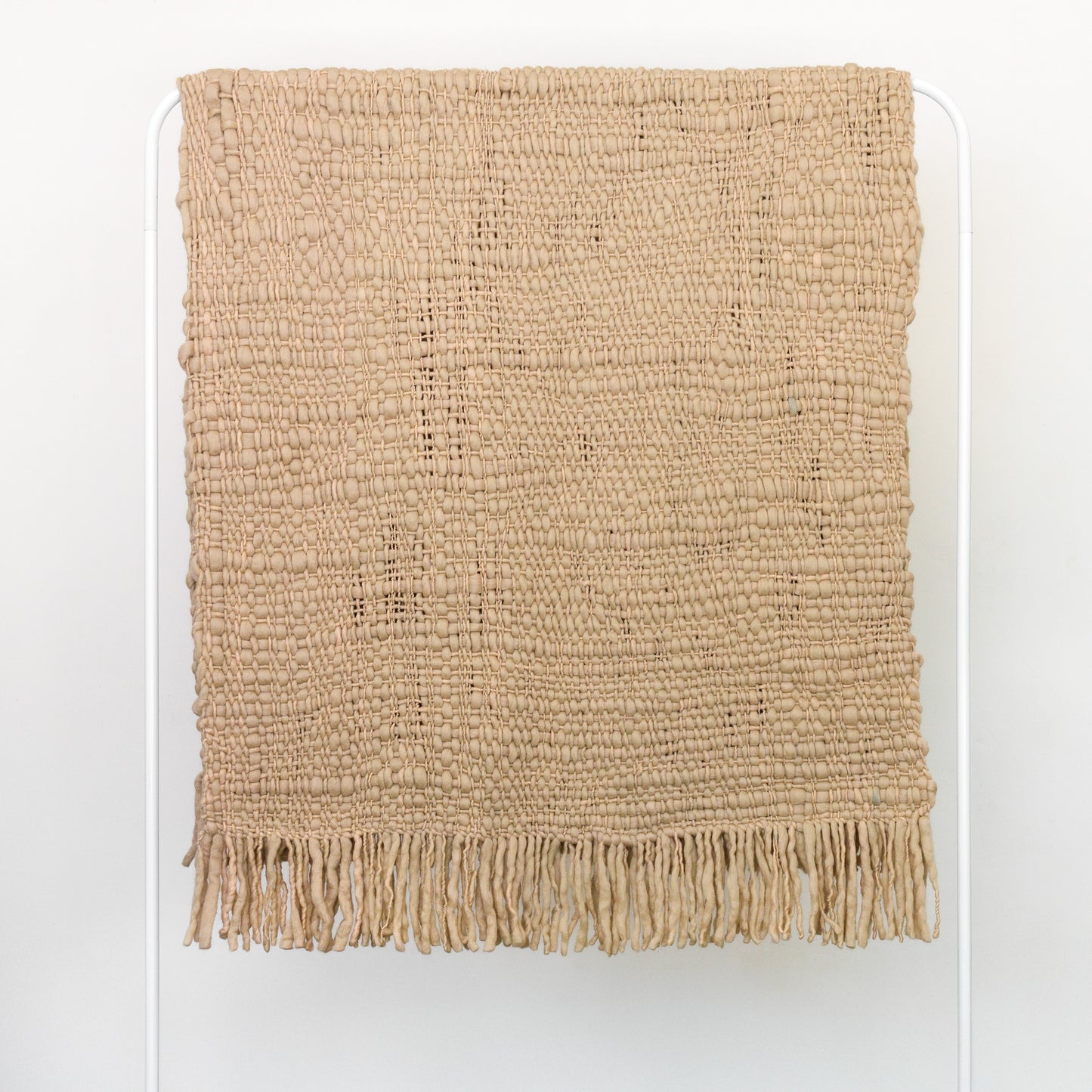 Handwoven Merino Wool Throw Blanket – Bruma Beige