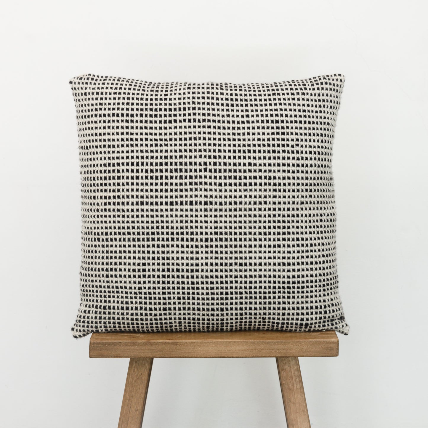 Grid Cushion Cover in Black 18x18