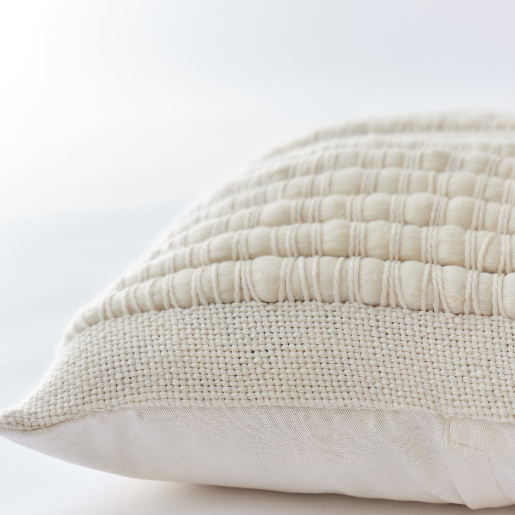 Chunky Cushion Cover Off White AIRE Texturable