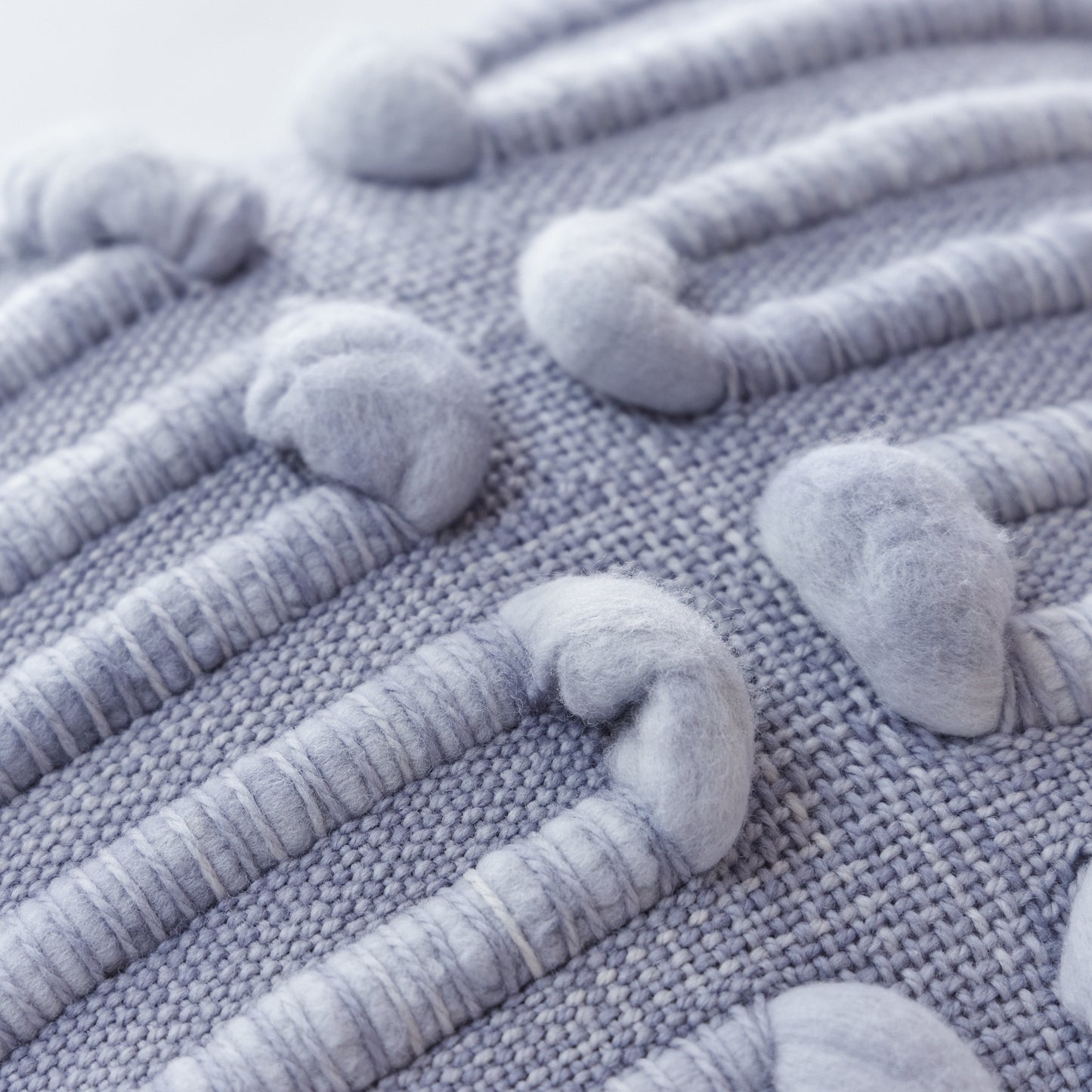 Organic Chunky Wool Geometric Pillow Cover