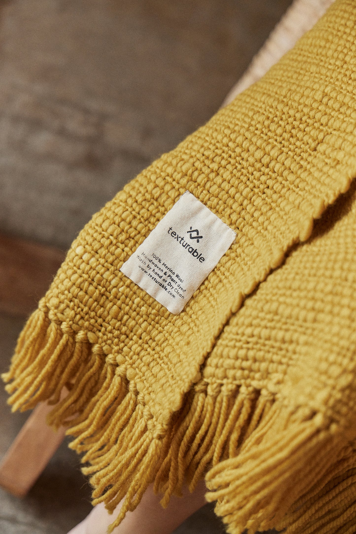 Organic Hand-Woven Merino Wool Blanket - Cozy up in Style with this Chunky Honeycomb Throw Blanket