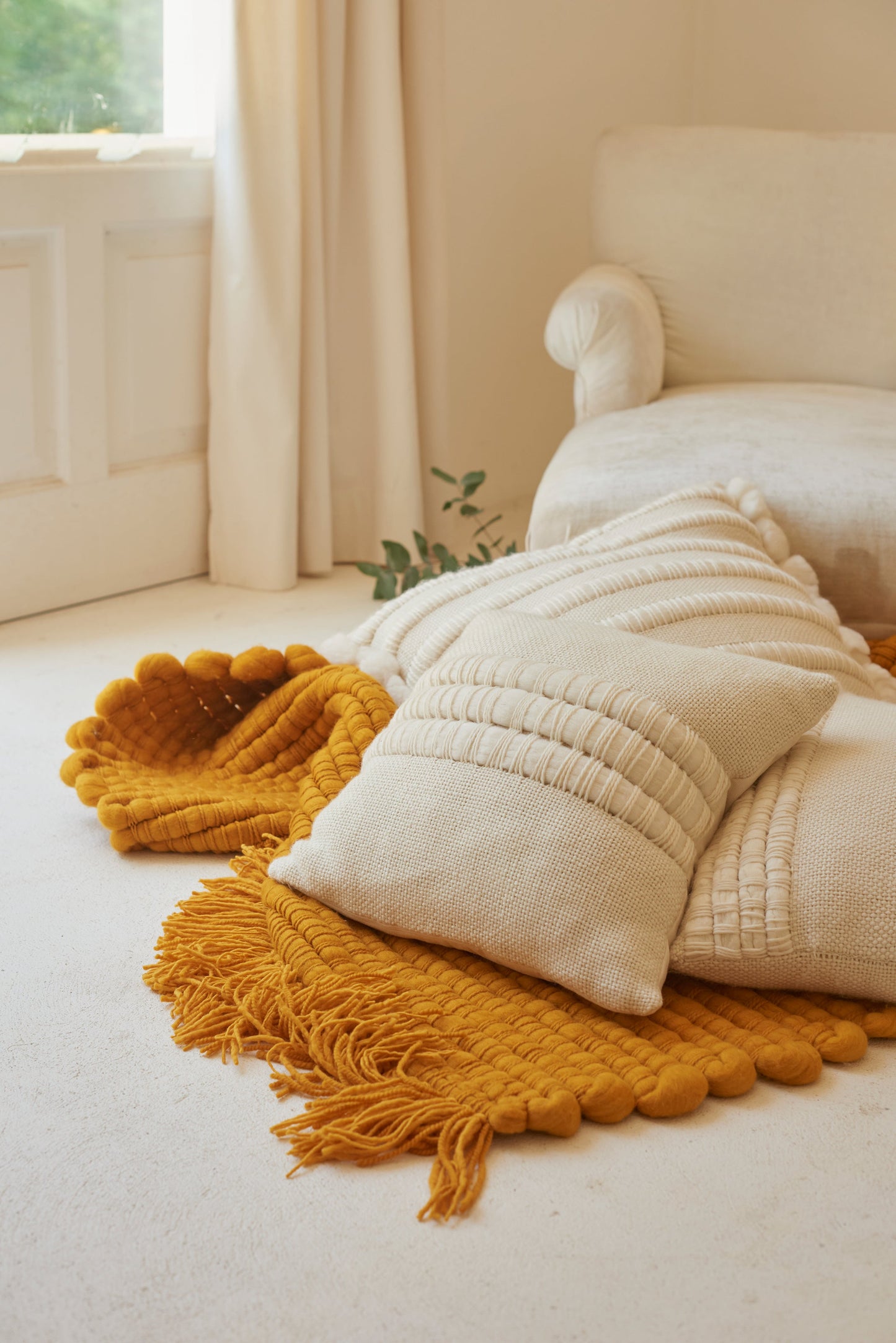 CUSTOM ORDER Luxury Pillow Cover Textured in Merino Wool Lua 35x35 cms
