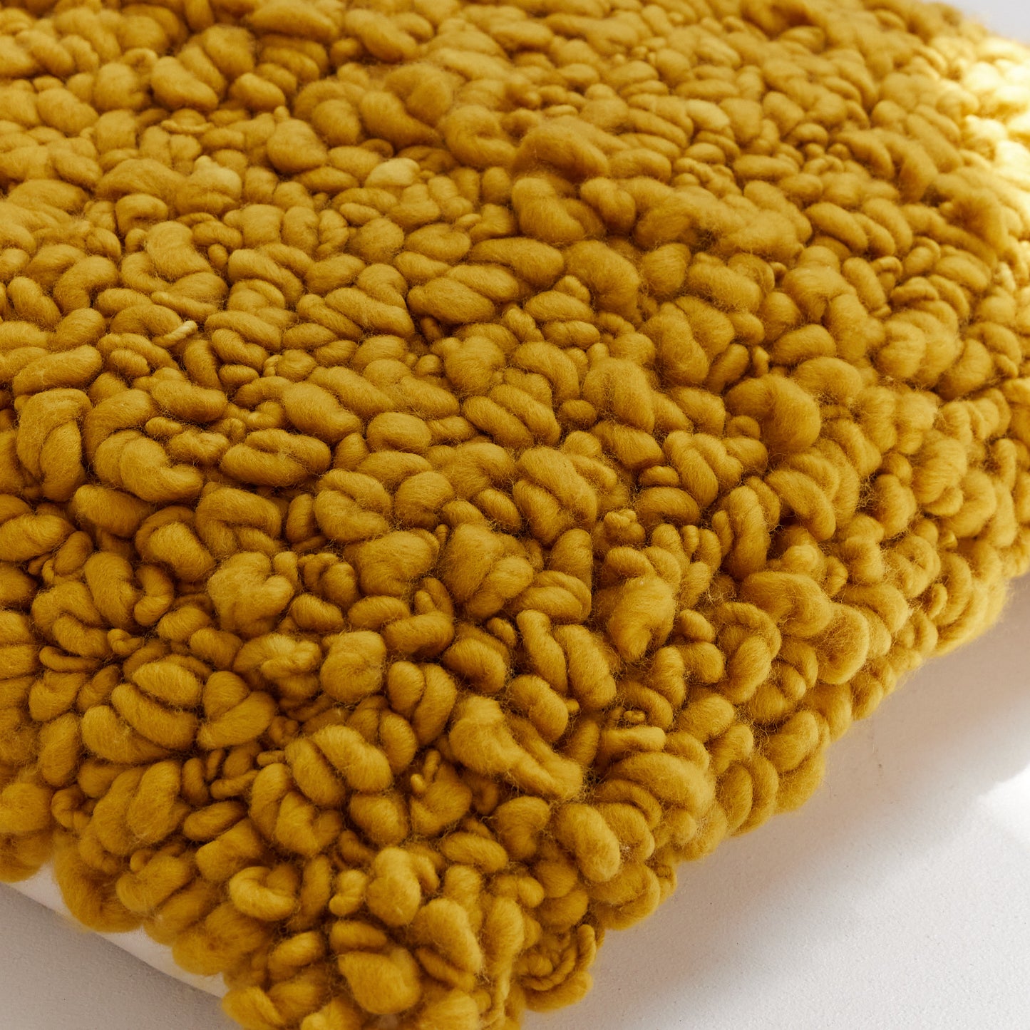 Loops Pillow Cover 3D Texture in Yellow