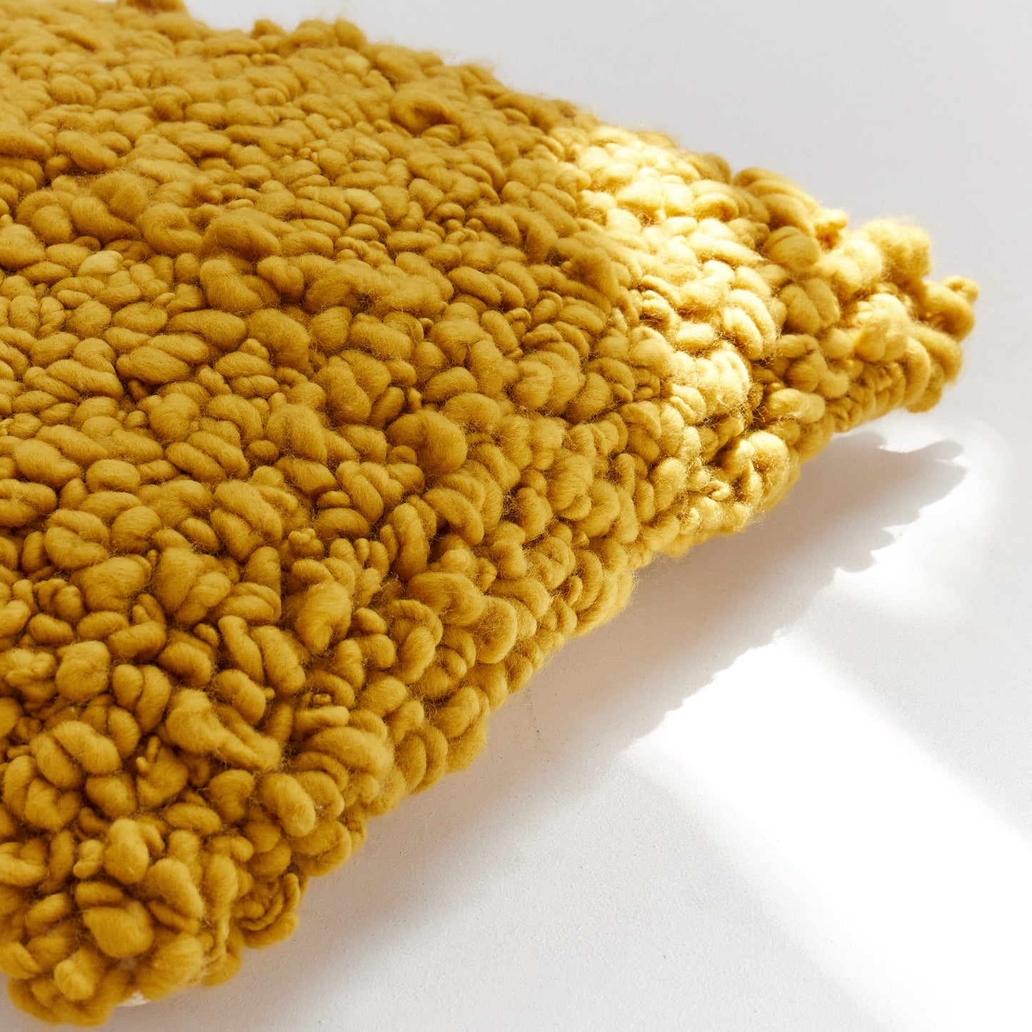 Loops Pillow Cover 3D Texture in Yellow