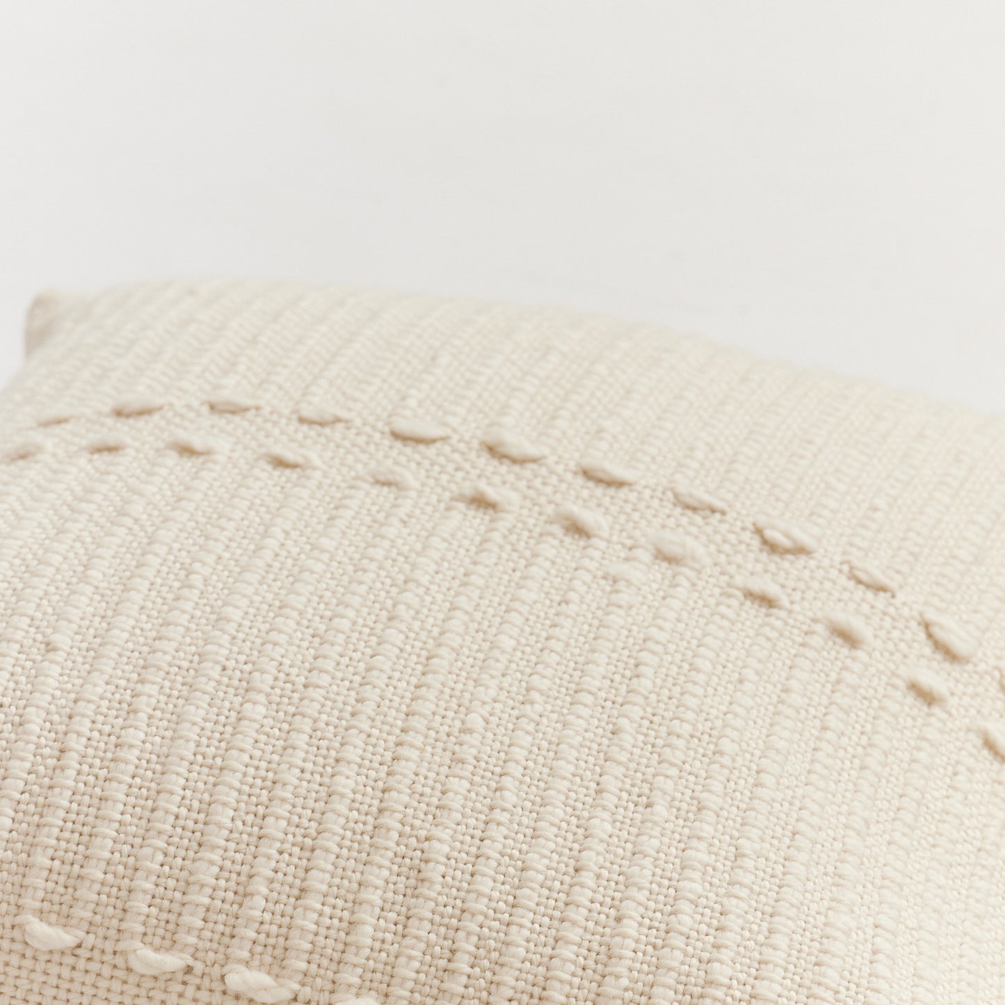Julia Merino Wool Cushion Cover - Handwoven Ecru Pillow Cover
