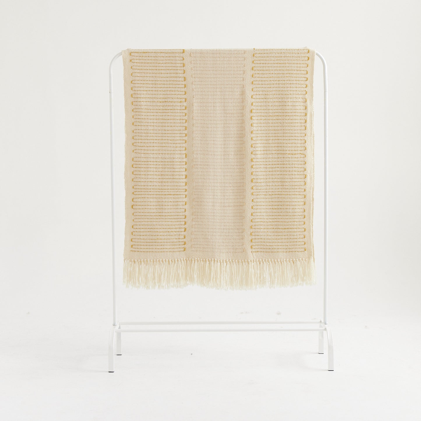 Embroidered Blanket Hand Woven with Detailed Artisanal Design Iris