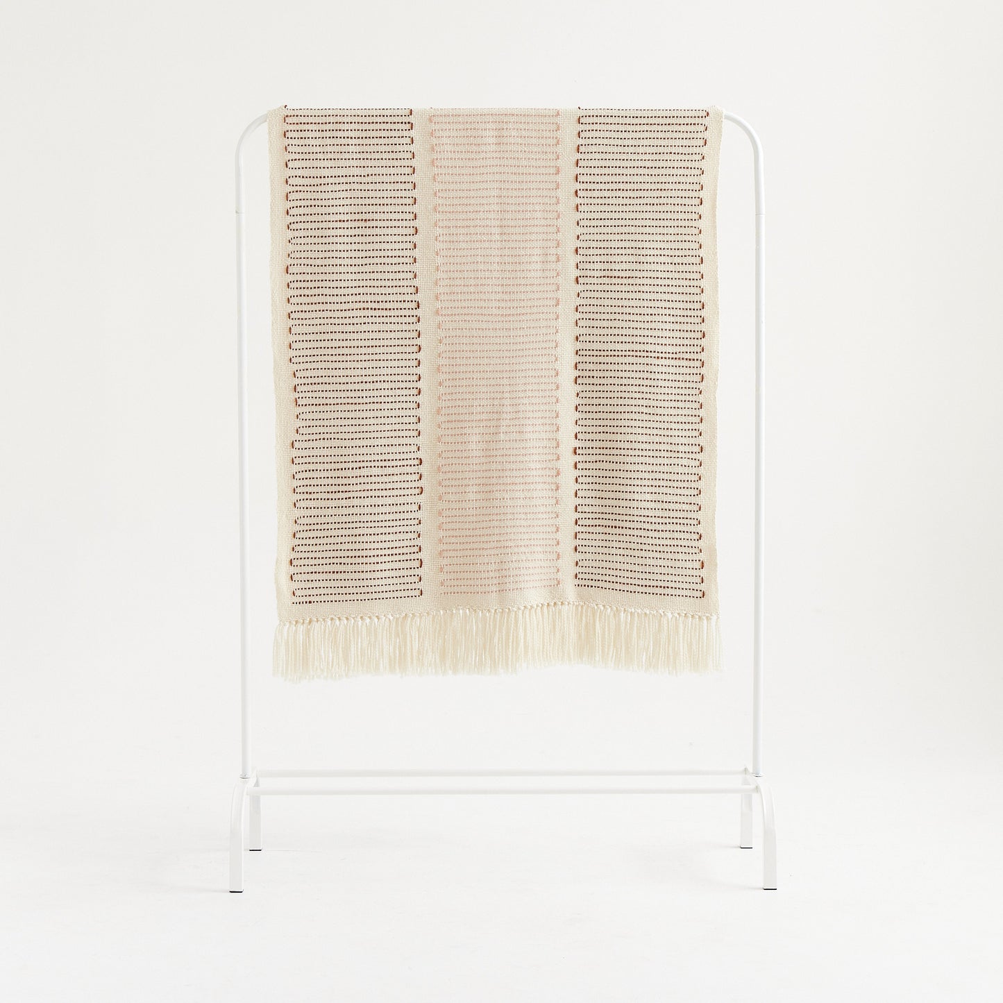 Embroidered Blanket Hand Woven with Detailed Artisanal Design Iris