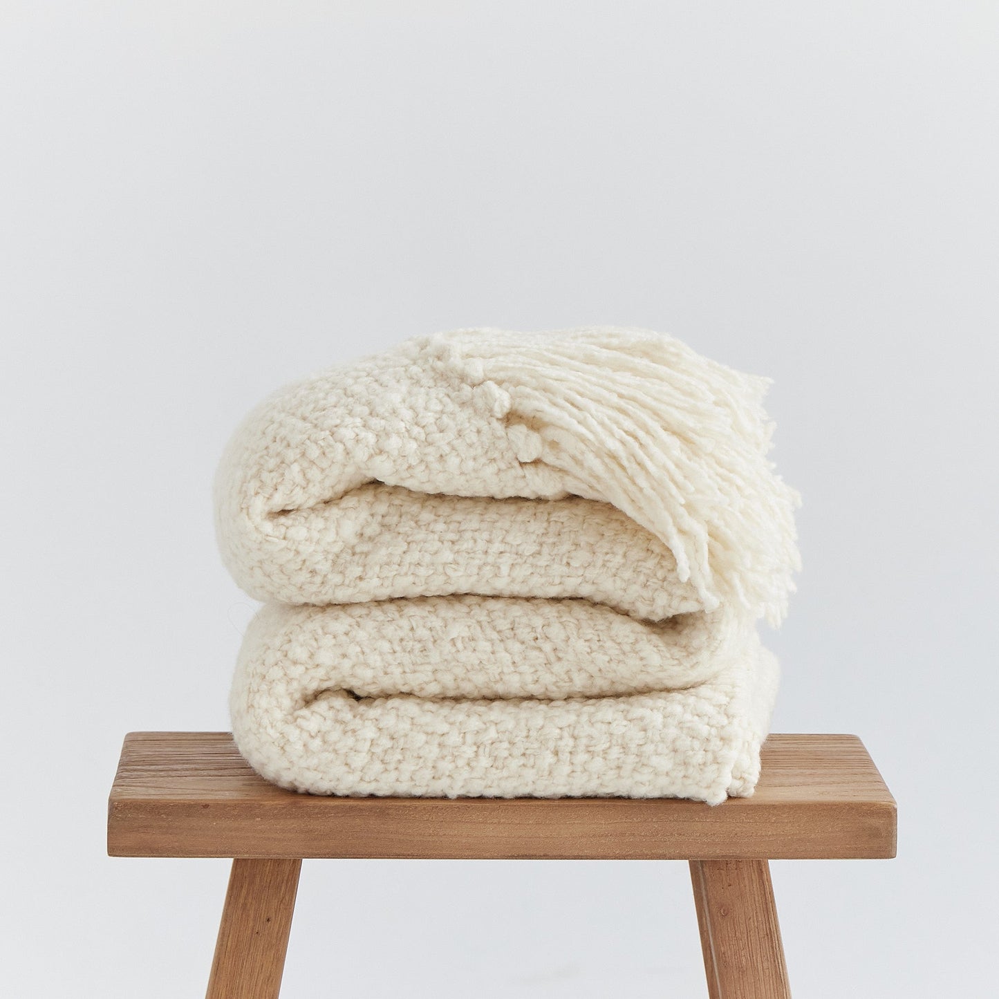 Merino Boucle Wool Luxury Blanket