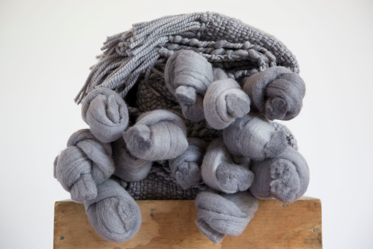 Knot Throw Blanket in Stone Grey 37x75