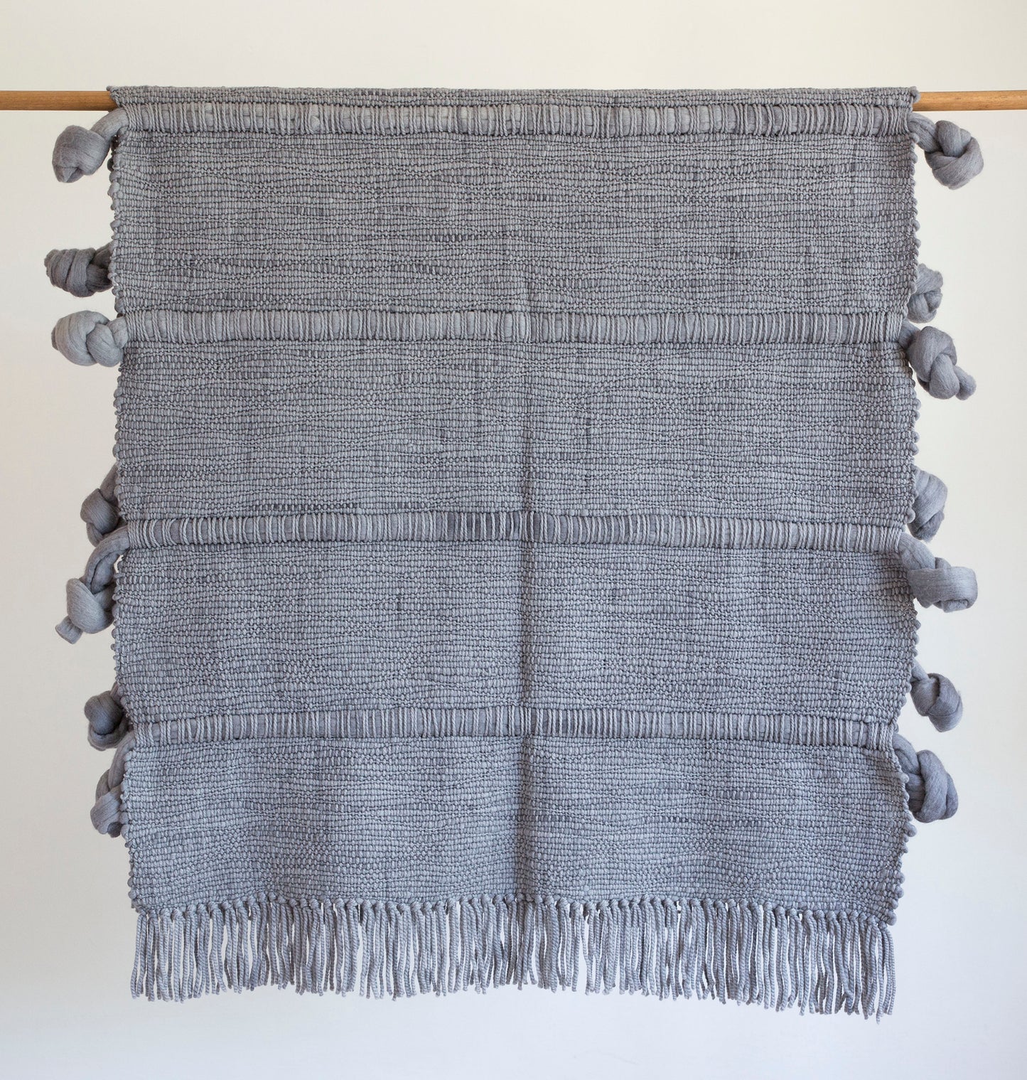 Knot Throw Blanket in Stone Grey 37x75