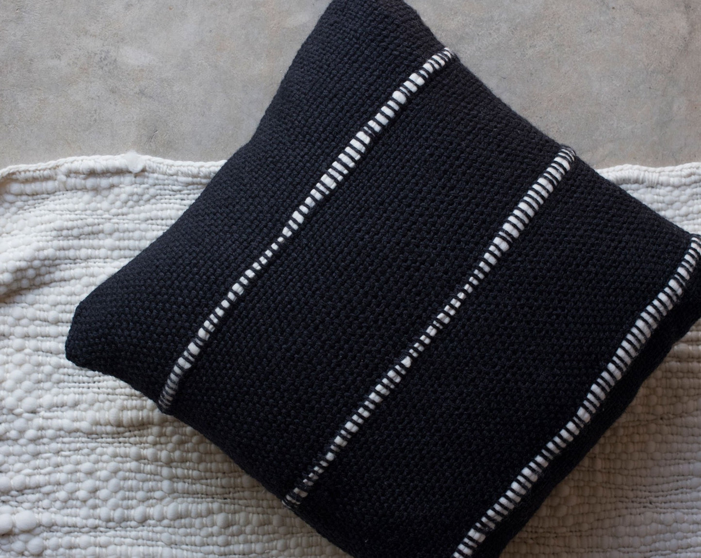 Black Cover Pillow Carbon