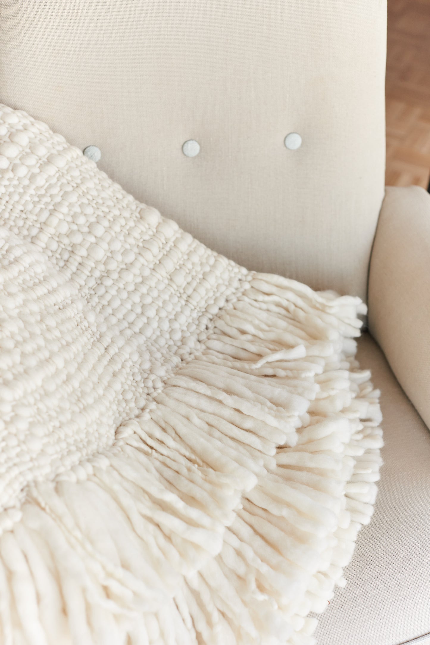 Chunky Blanket Merino Wool in Ivory Bruma