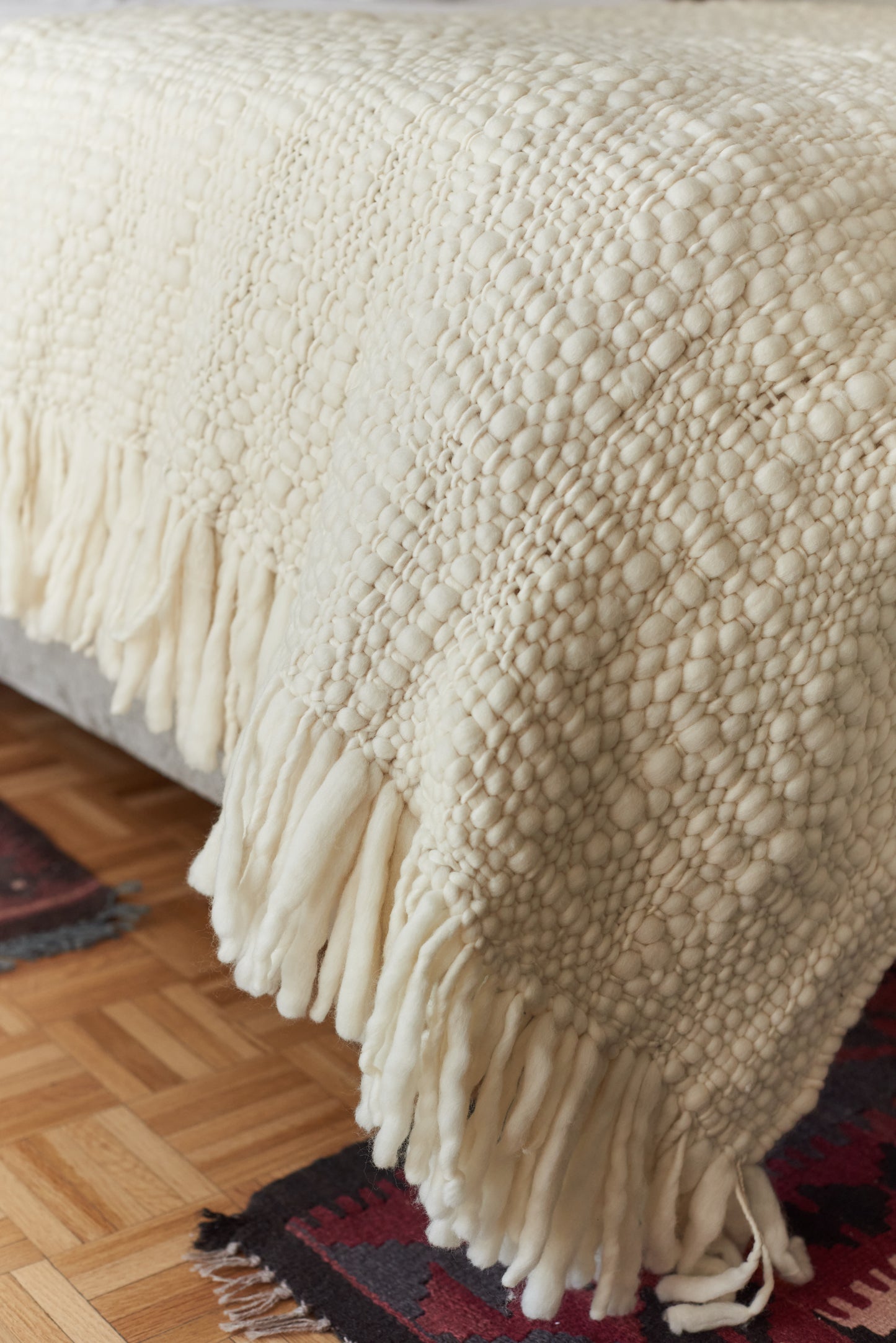 Chunky Blanket Merino Wool in Ivory Bruma