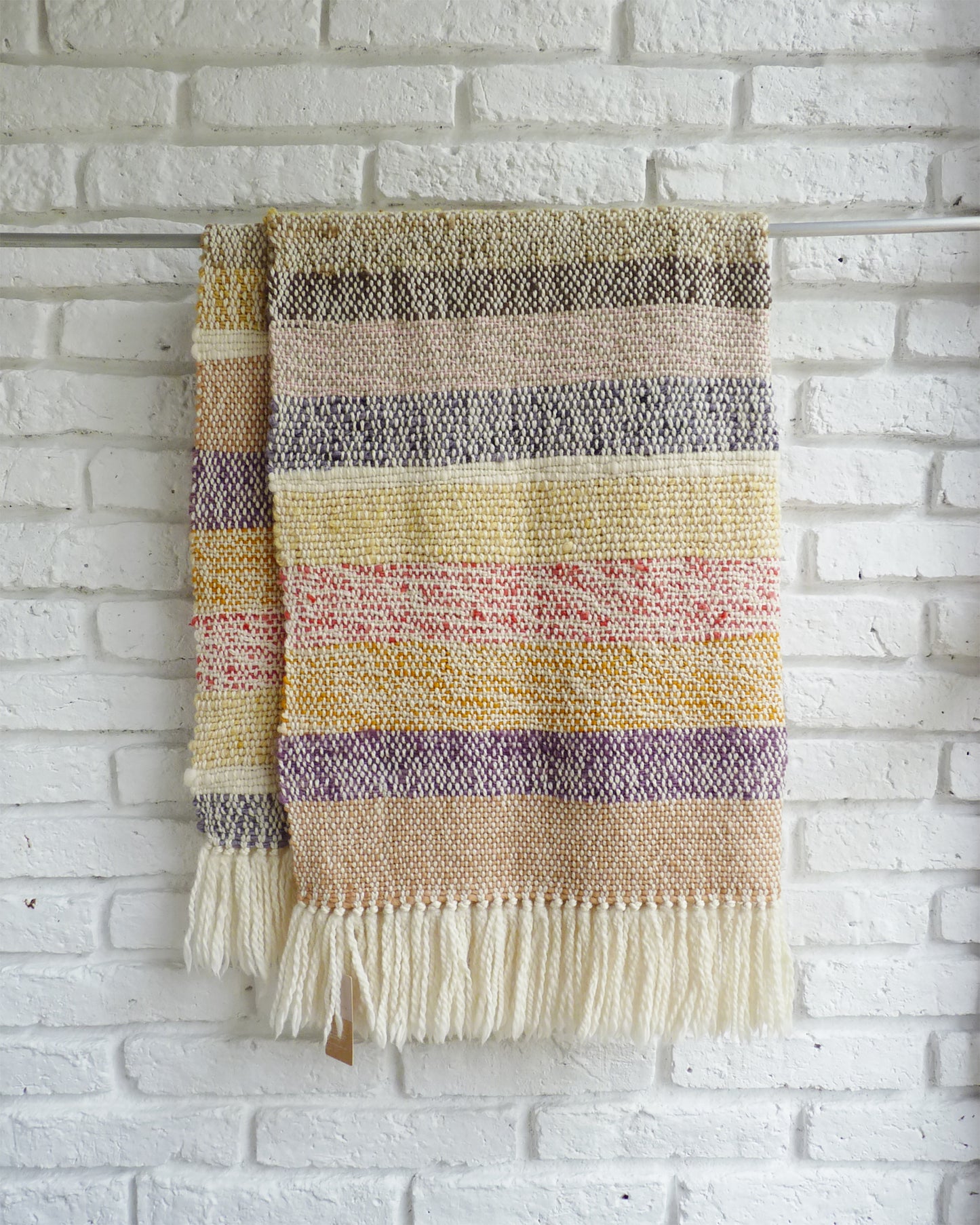 Chunky Merino Colorful Woven Throw - A One-of-a-Kind Sustainable Luxury Blanket that Will Last for Years to Come.