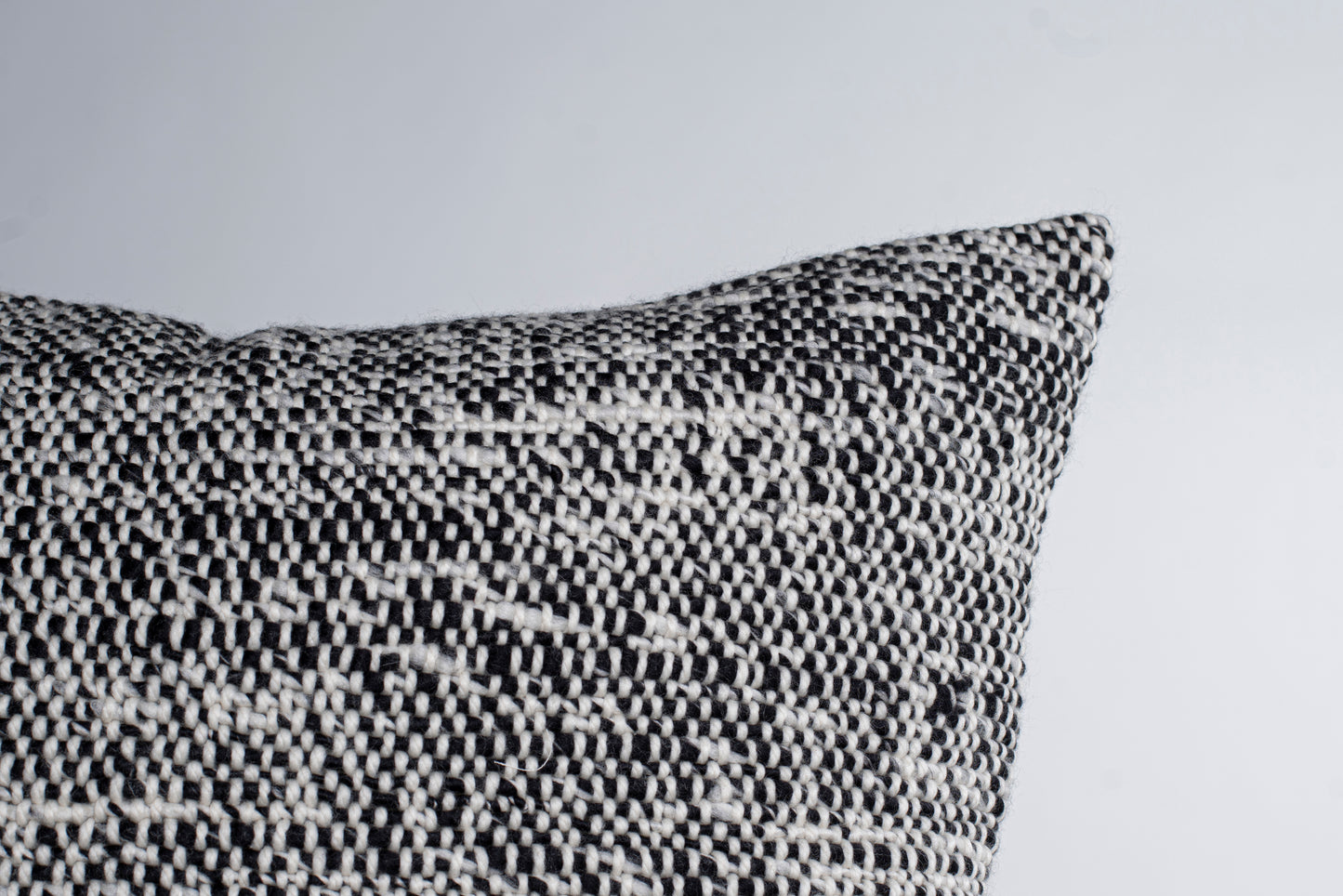 Melange Cushion Cover Black & Off White Textured 22x22