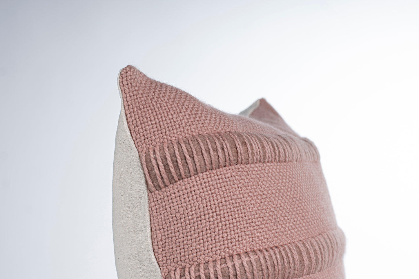 Cushion Cover Hand Weaving in Dusty Rose Lara 19x19