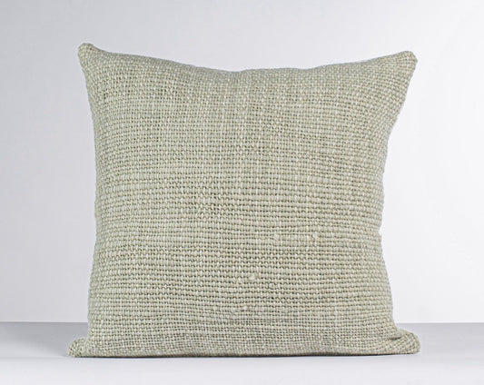Woven Cushion Cover in Green Sage Pure Wool Niebla 18x18