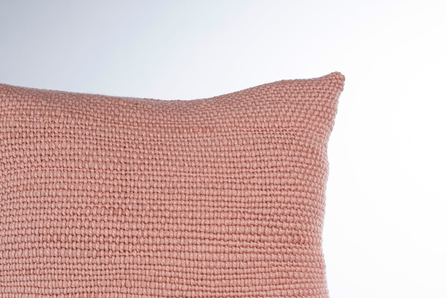 Couch Cushion Cover in Handwoven Dusty Rose Wool Niebla 18x18